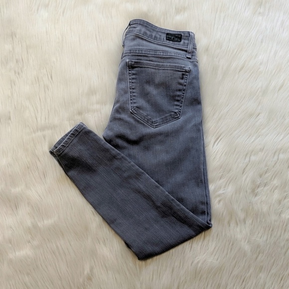 Joie Denim - Joie mid-rise gray skinny jeans.